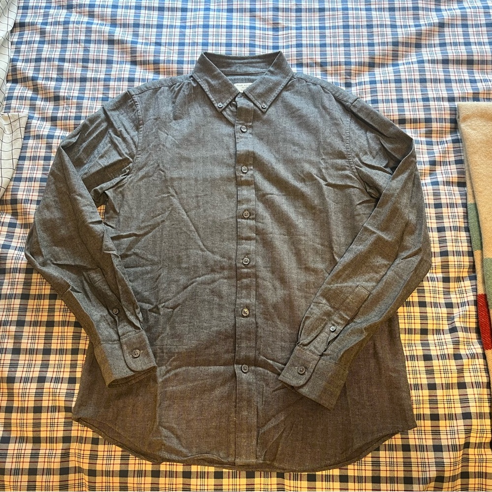 Club Monaco Herringbone Flannel Shirt